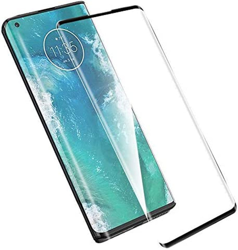 Protecteur d'écran en verre trempé à couverture complète incurvée pour Motorola Moto Edge+ Plus (2023) 