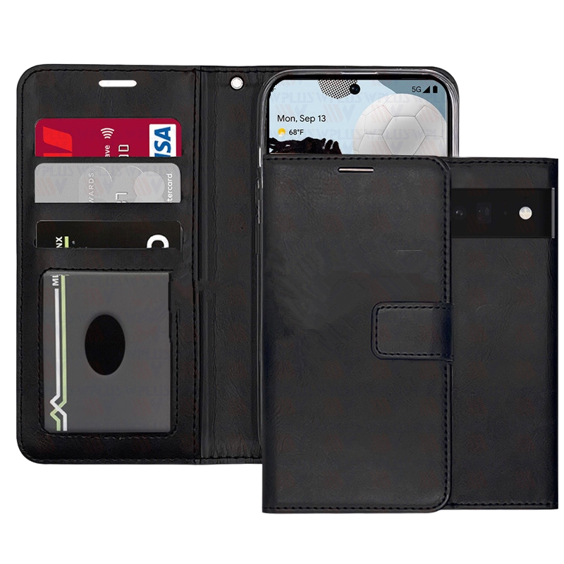 Leather Folio Wallet Case for Google Pixel 9 / Pixel 9 Pro