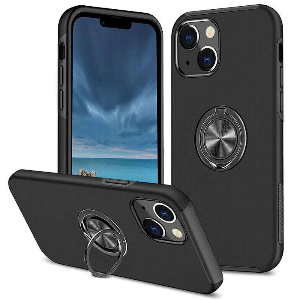 Coque hybride magnétique avec anneau invisible pour iPhone 12 / iPhone 12 Pro