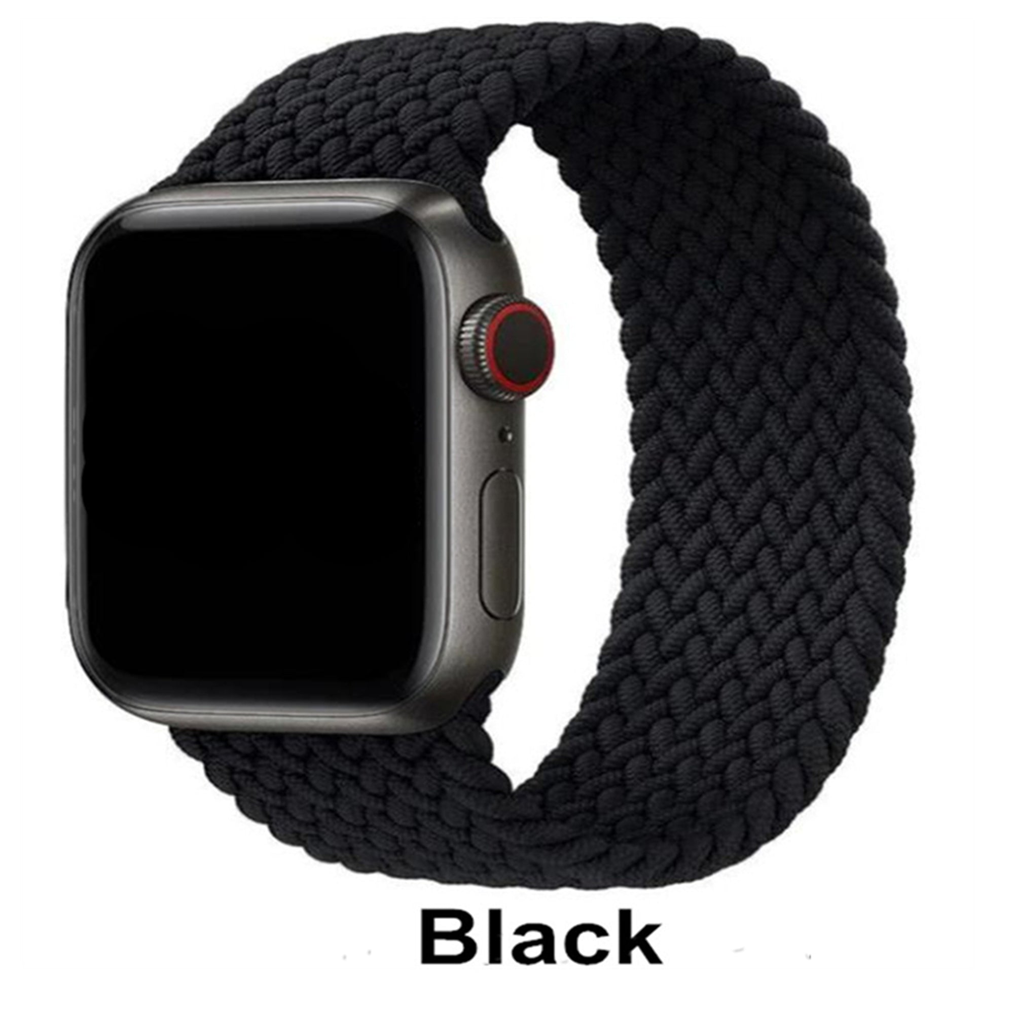 Bracelet de remplacement tressé à boucle solo pour Apple Watch iWatch