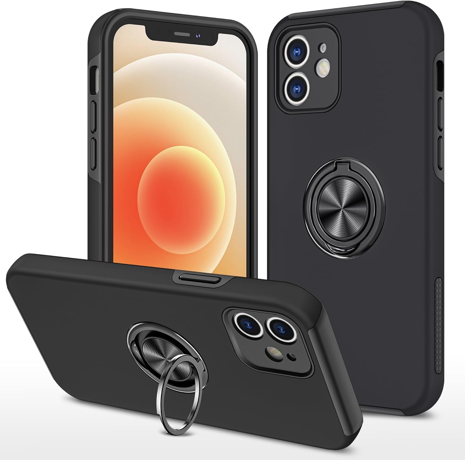 Hybrid Magnetic Invisible Ring Case for iPhone 11