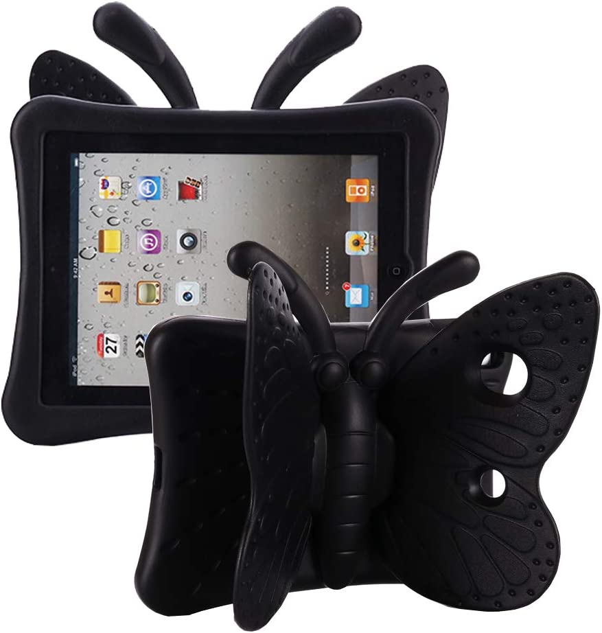 Coque en silicone pour enfants papillon pour iPad 5 6 (5ème 6ème génération) / Air 1 2 (1ère 2ème génération) / Pro 9,7