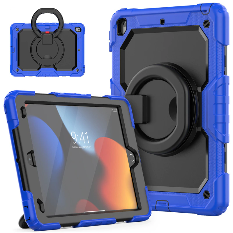 Rugged Defender Ring Case for iPad 7 / 8 / 9 (7th / 8th / 9th Gen.) 10.2