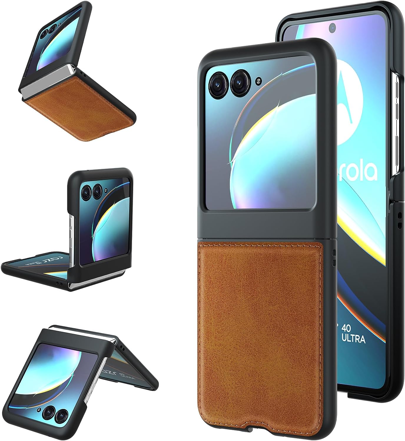 Leather Case for Motorola Moto Razr+ Plus (2023) / Razr 40 Ultra