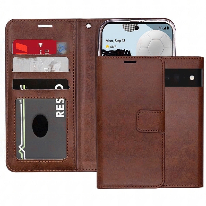 Leather Folio Wallet Case for Google Pixel 9 / Pixel 9 Pro