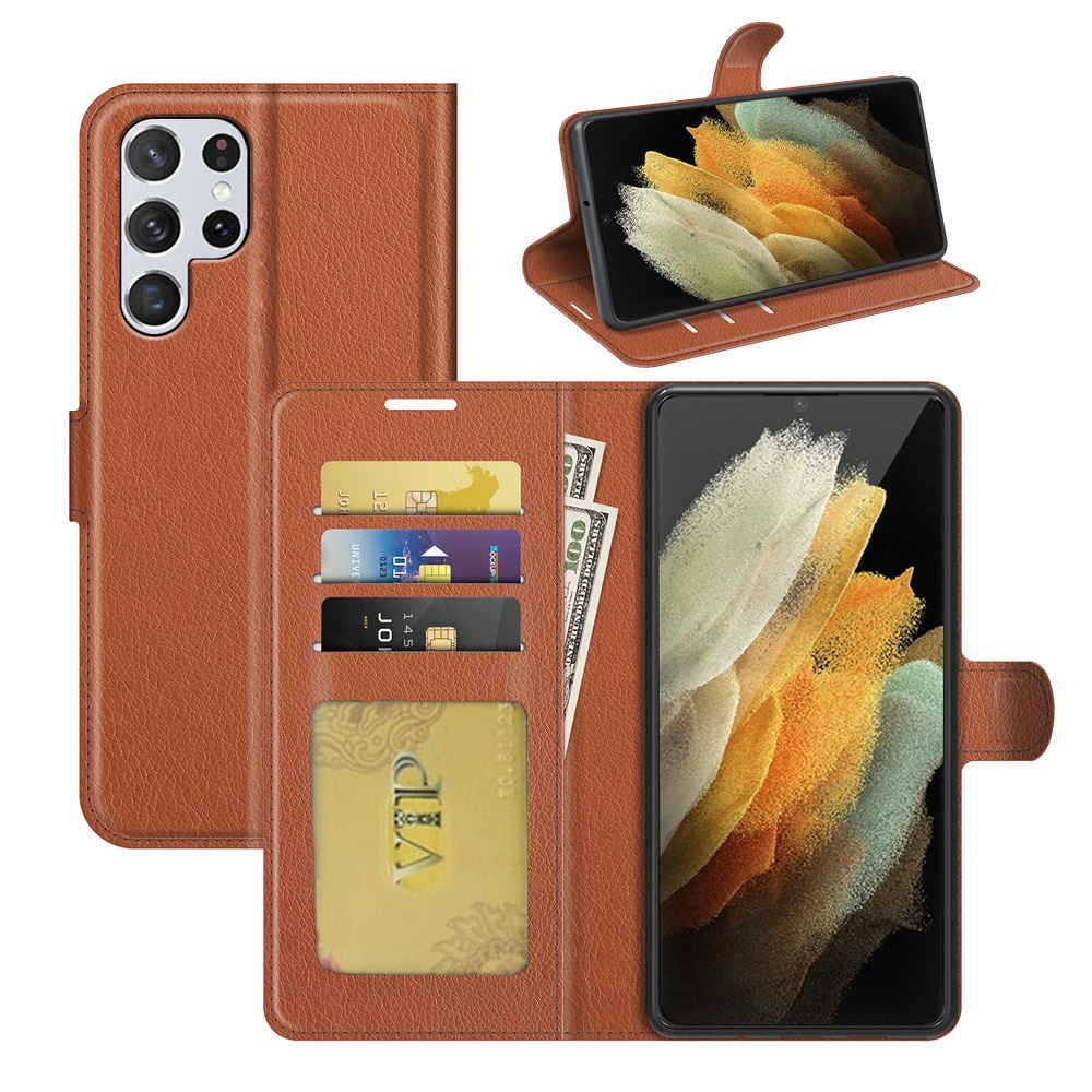 Leather Folio Wallet Case for Samsung Galaxy S24 Ultra