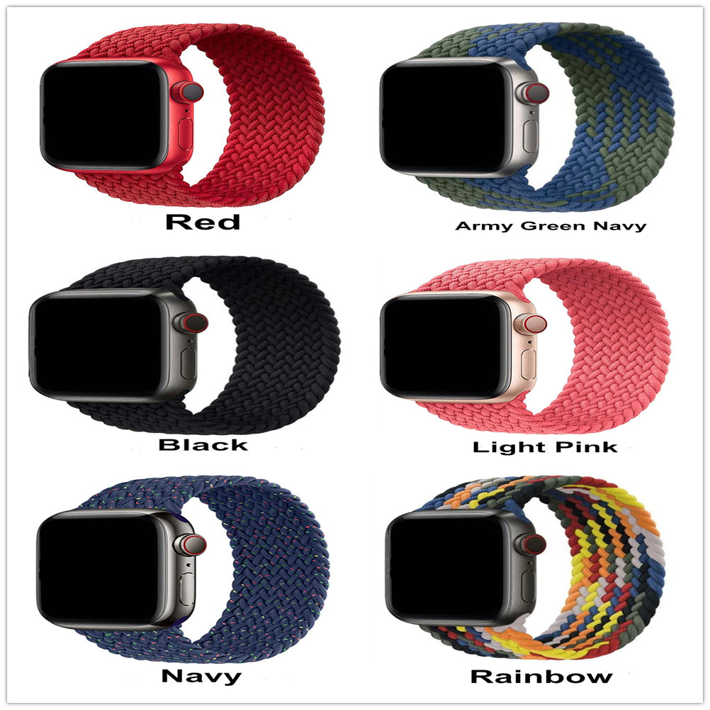 Braided Solo Loop Replacement Band Strap for Apple Watch iWatch