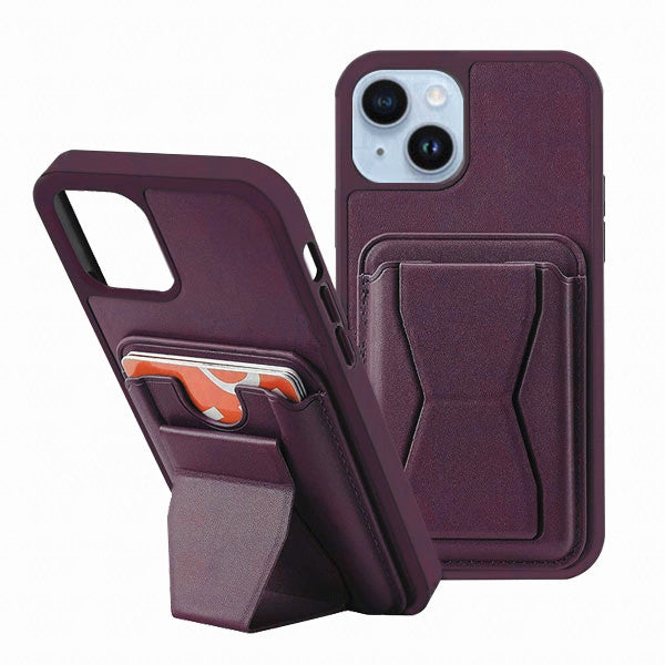 Card Holder Wallet Case with Kickstand for iPhone 15 Plus