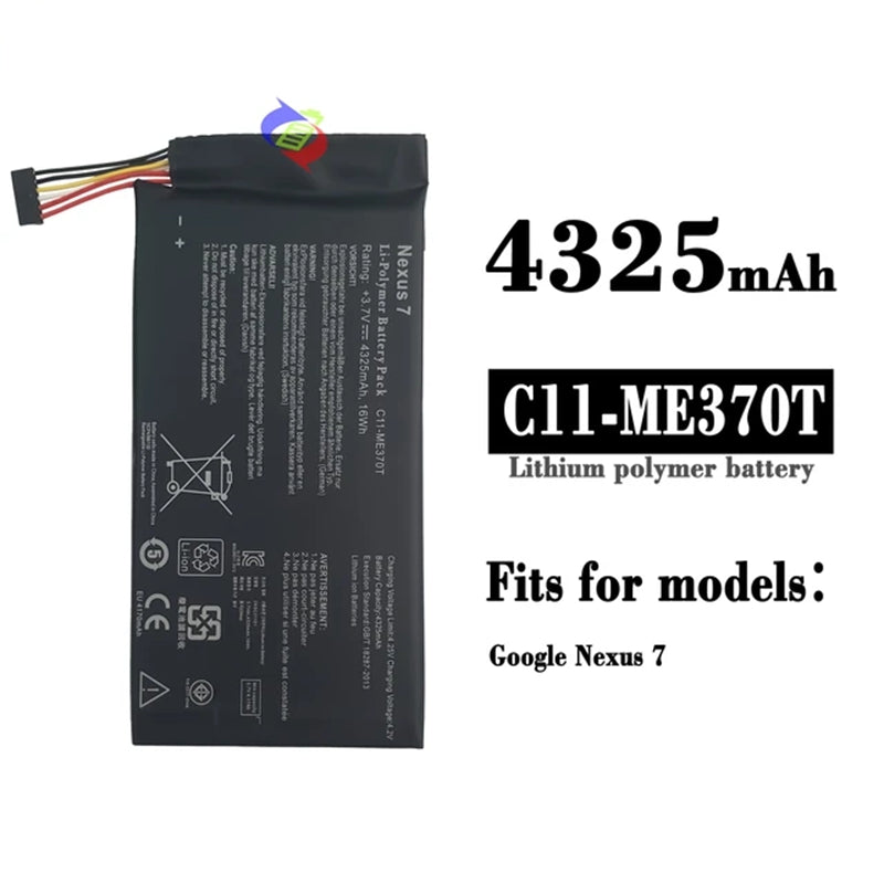 Replacement Battery for Google ASUS Nexus 7 (1st Gen.) 2012 Tablet, C11-ME370T