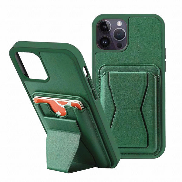 Card Holder Wallet Case with Kickstand for iPhone 15 Pro