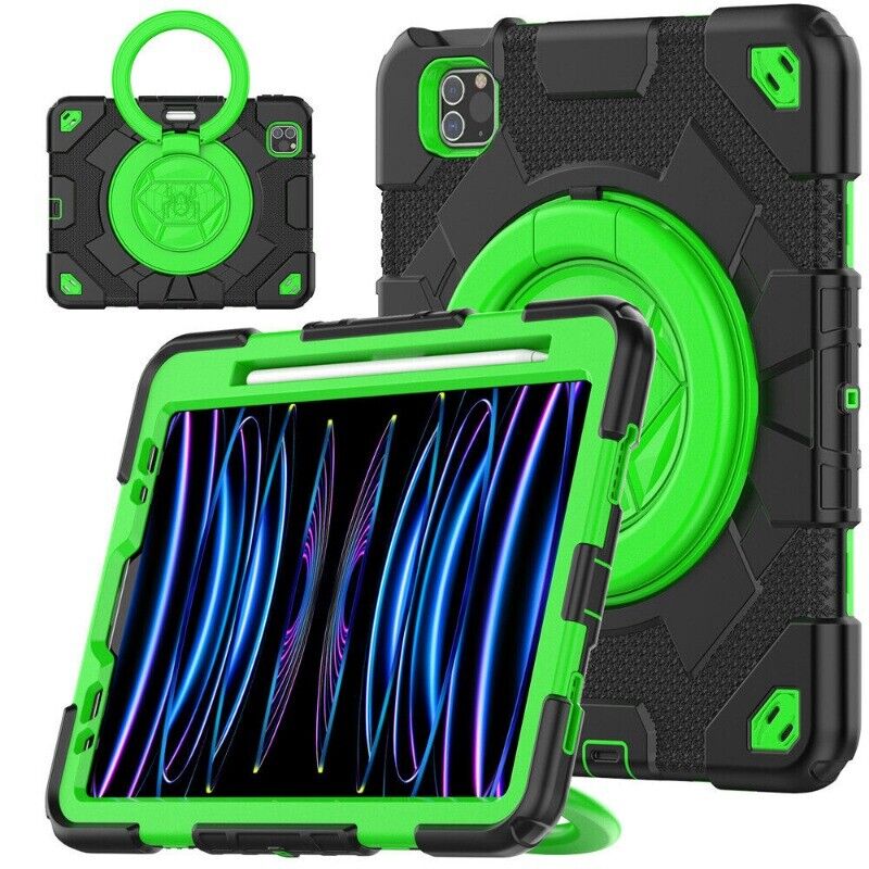 Rugged Defender Ring Kids Case with Strap for iPad Air 4 / 5 (4th / 5th Gen.) / iPad Pro 11