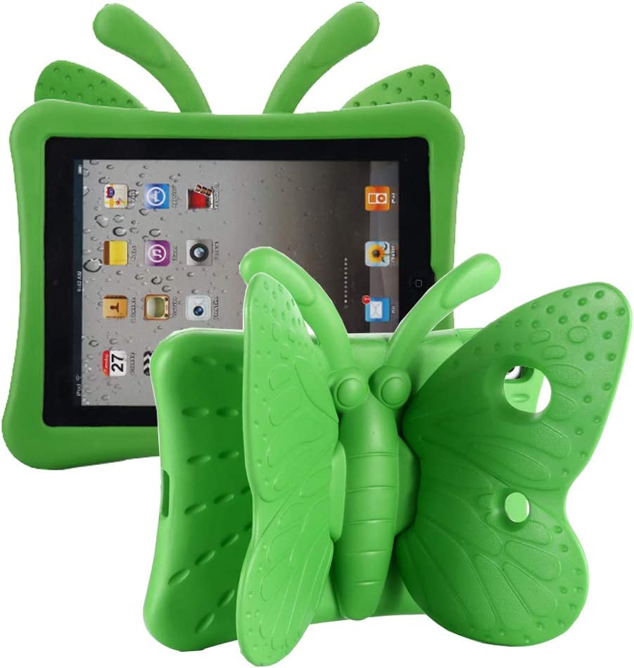 Silicone Butterfly Kids Case for iPad 5 6 (5th 6th Gen.) / Air 1 2 (1st 2nd Gen.) / Pro 9.7