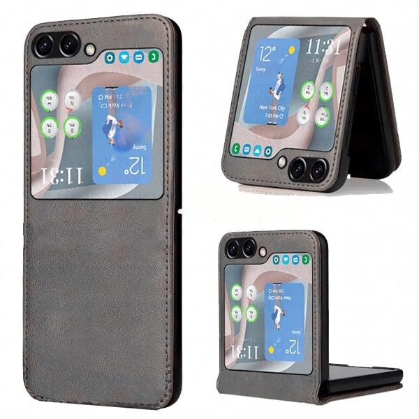 Housse en cuir PU ajustée fine pour Samsung Galaxy Z Flip 5