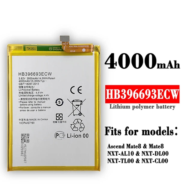 Replacement Battery for Huawei Ascend Mate 8, HB396693ECW