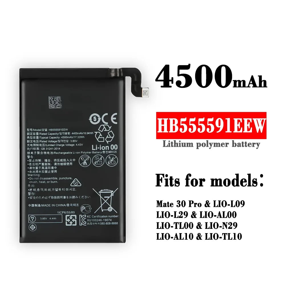 Replacement Battery for Huawei Mate 30 Pro 5G, HB555591EEW