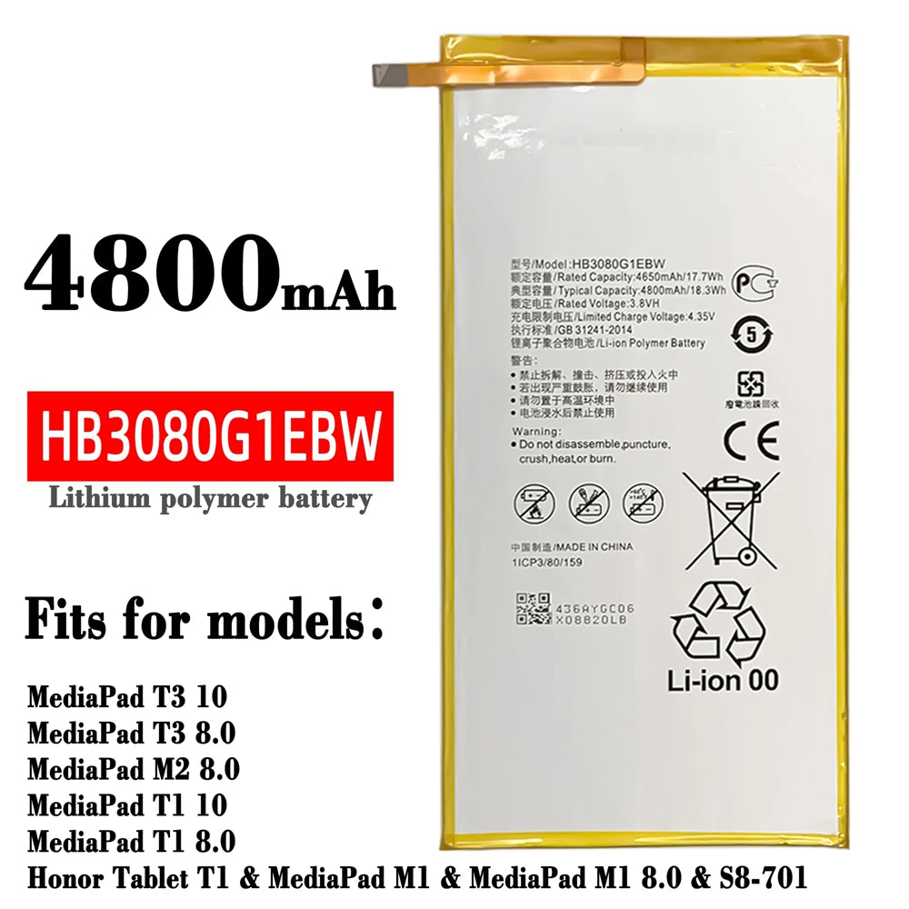 Batterie de remplacement pour Huawei MediaPad T3 10 (9,6