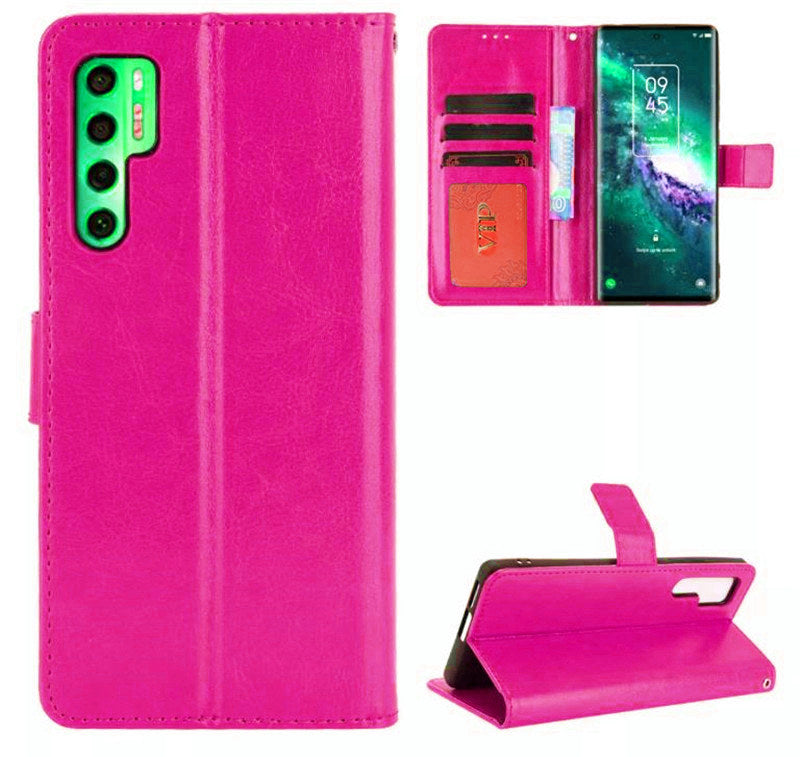 Leather Folio Wallet Case for TCL 20 Pro 5G