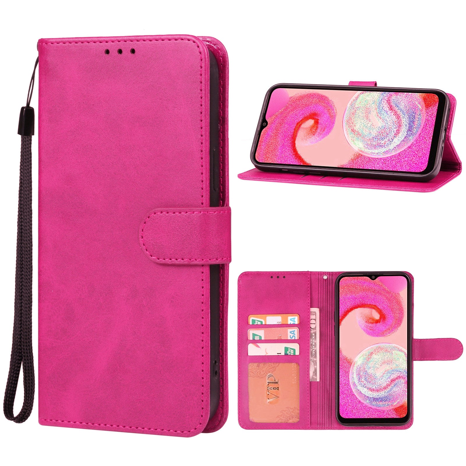 Leather Folio Wallet Case for Samsung Galaxy A16