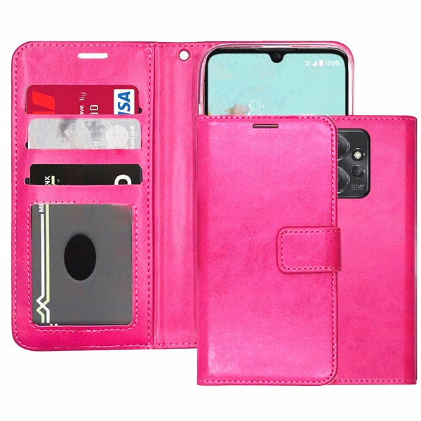 Leather Folio Wallet Case for Motorola Moto G 5G (2024)