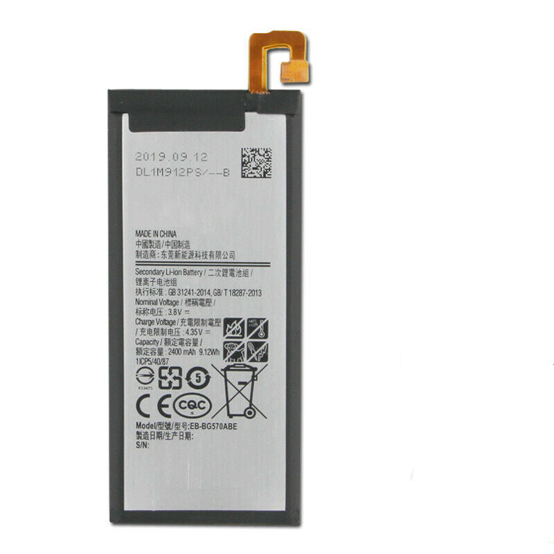 Replacement Battery for Samsung Galaxy J5 Prime 2016 / On5 2016 (G570 G5700 G5510), EB-BG570ABE EB-BG570ABA EB-BG570ABU