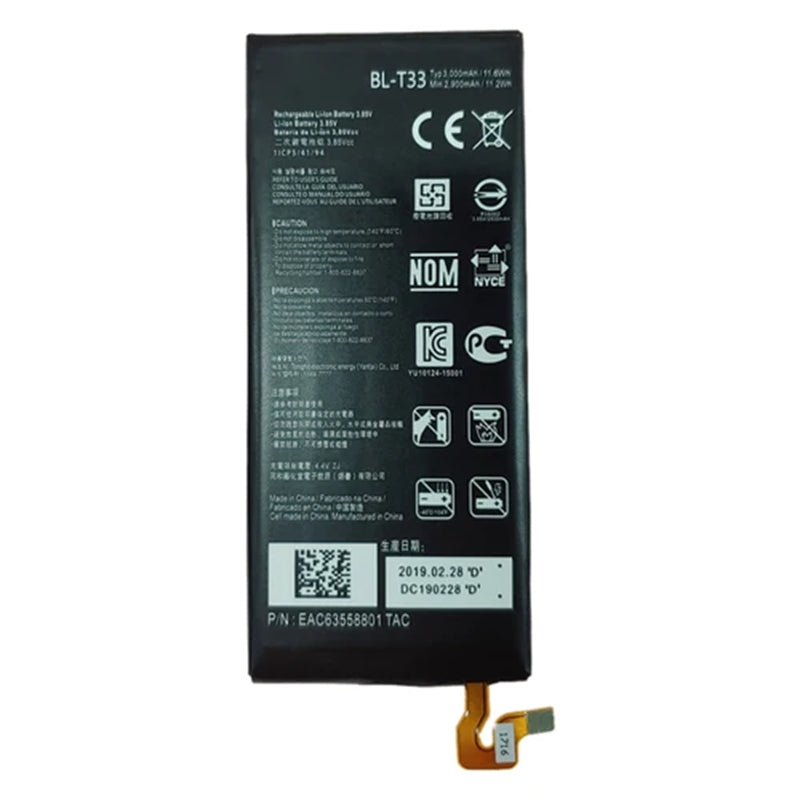 Batterie de remplacement pour LG Q6 / G6 Mini (M700A M700AN ​​M700N), BL-T33