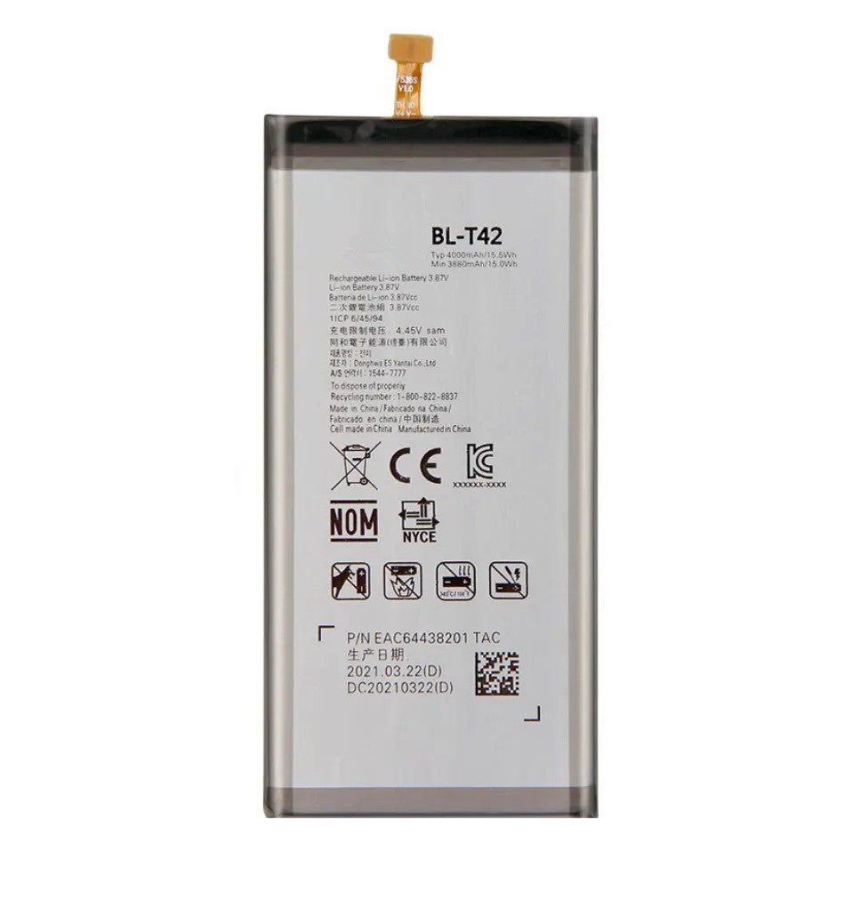 Batterie de remplacement pour LG V50 ThinQ / V50S ThinQ / G8X ThinQ, BL-T42