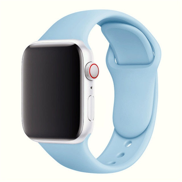 Bracelet de rechange en silicone souple pour Apple Watch iWatch