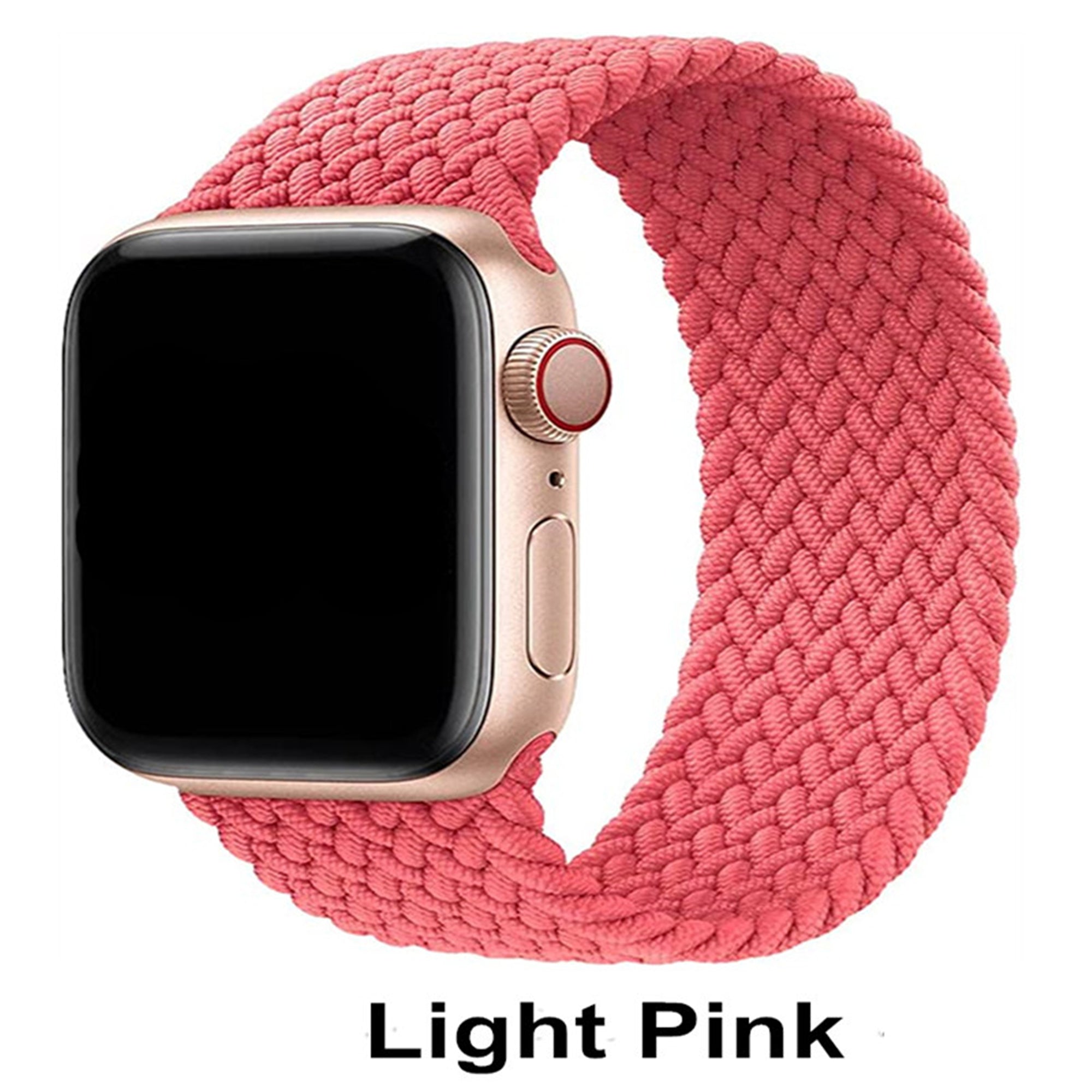 Bracelet de remplacement tressé à boucle solo pour Apple Watch iWatch