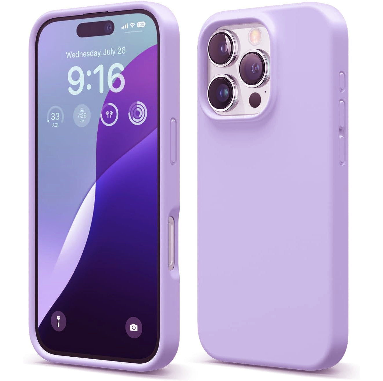 Coque en silicone liquide pour iPhone 16 Pro