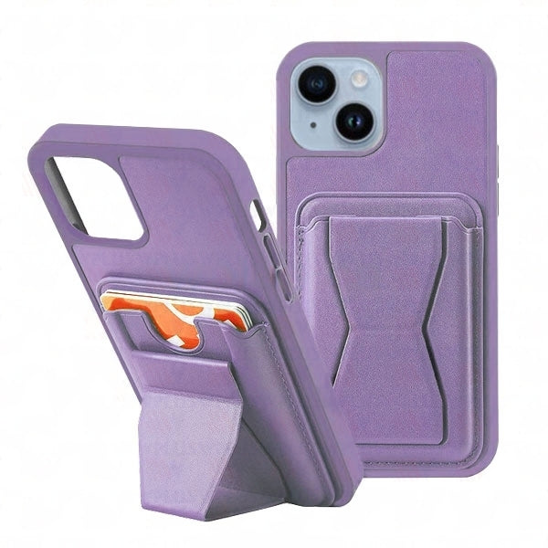 Card Holder Wallet Case with Kickstand for iPhone 15