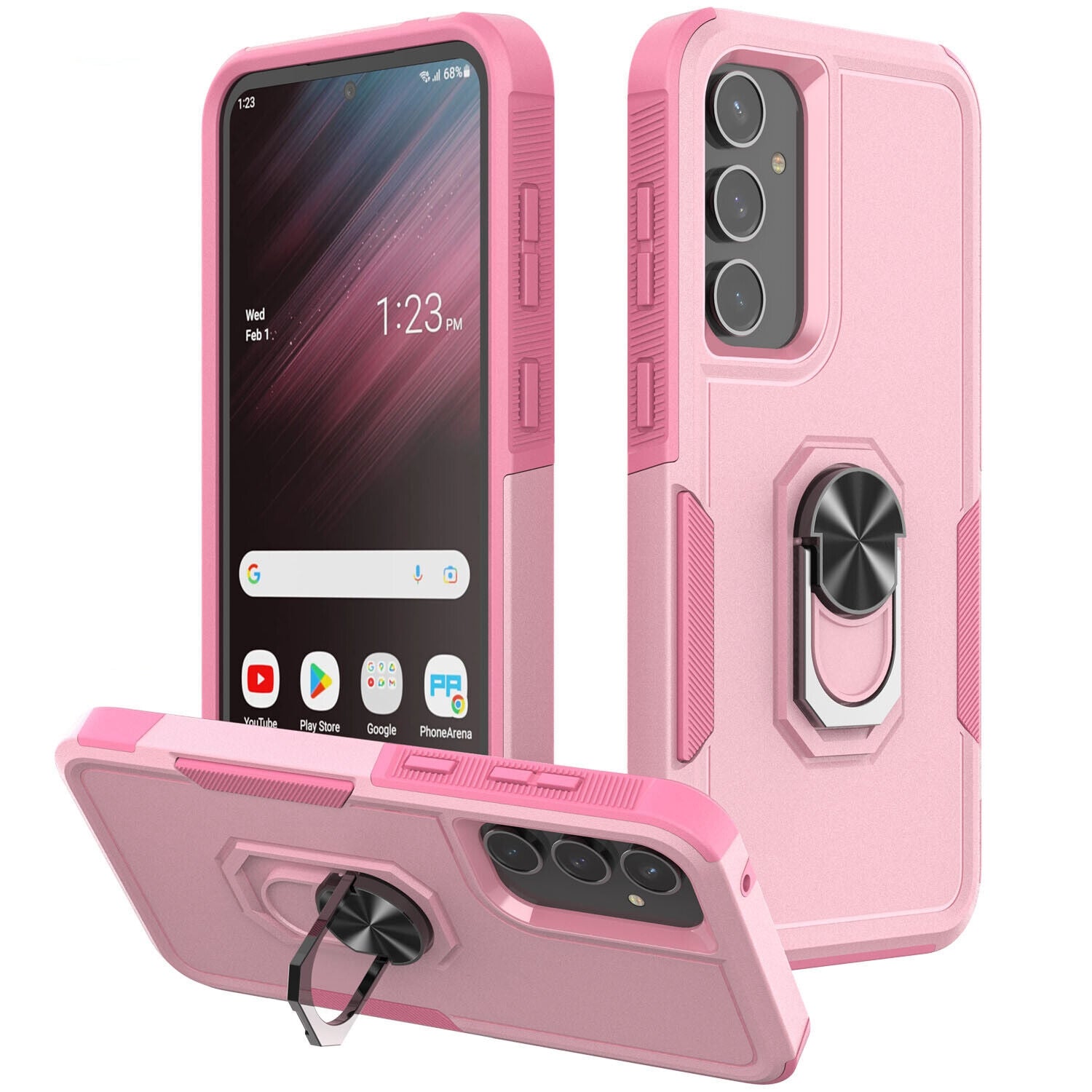 Coque robuste avec anneau pour Samsung Galaxy S24 Plus / S25 Plus