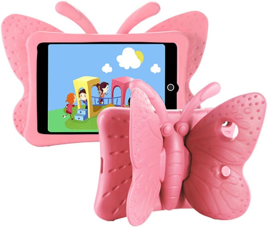 Silicone Butterfly Kids Case for iPad 5 6 (5th 6th Gen.) / Air 1 2 (1st 2nd Gen.) / Pro 9.7