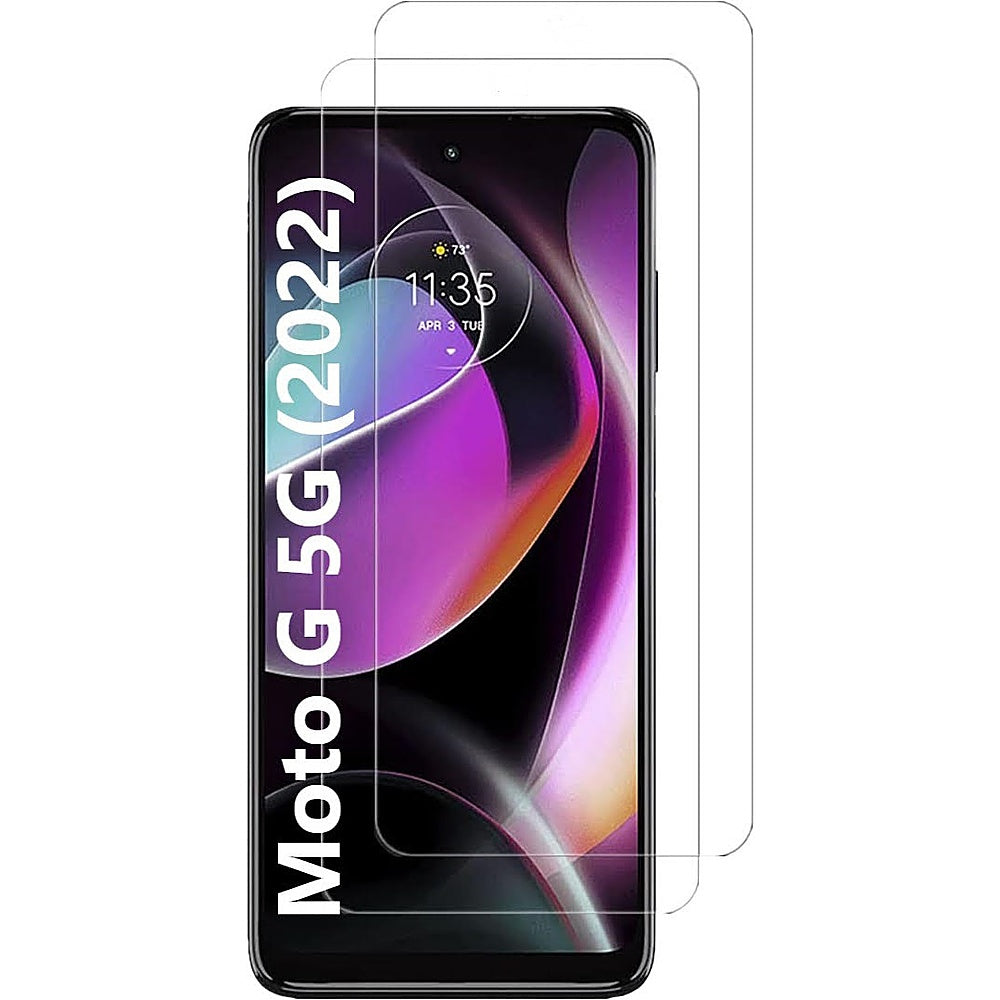 (2 Packs) Tempered Glass Screen Protector for Motorola Moto G 5G (2022)