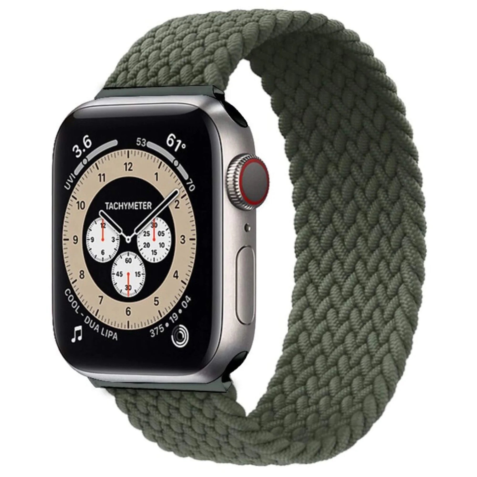 Bracelet de remplacement tressé à boucle solo pour Apple Watch iWatch