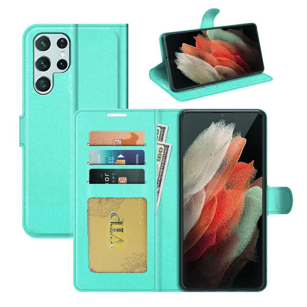 Leather Folio Wallet Case for Samsung Galaxy S24 Ultra