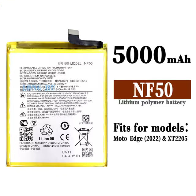 Batterie de remplacement pour Motorola Moto Edge (2022) XT2205, NF50