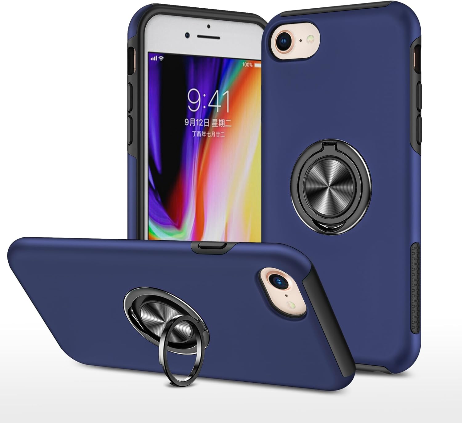 Hybrid Magnetic Invisible Ring Case for iPhone 7 / 8 / SE (2nd Gen.)