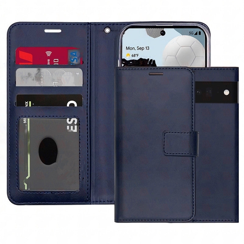 Leather Folio Wallet Case for Google Pixel 9 / Pixel 9 Pro