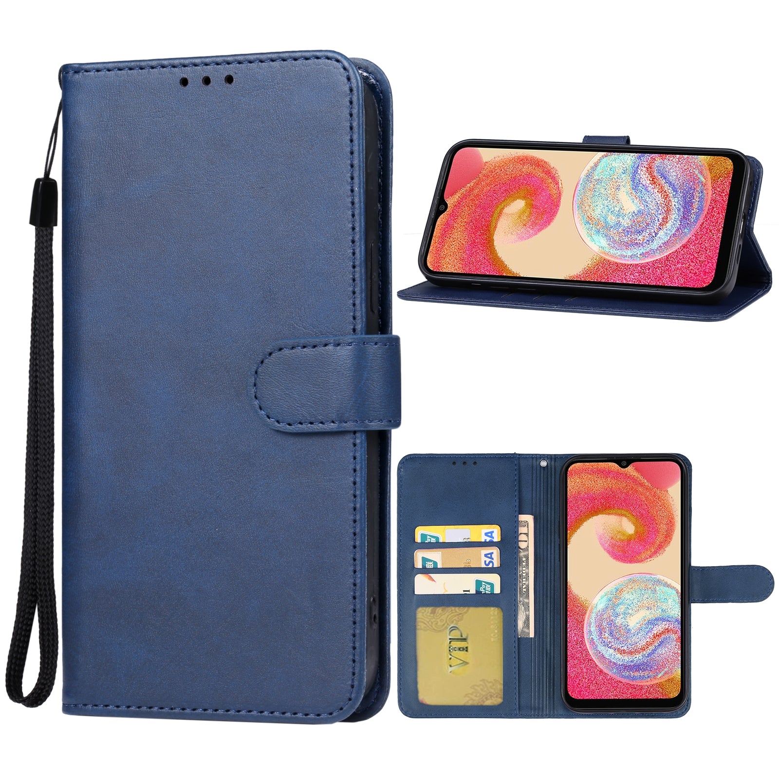 Leather Folio Wallet Case for Samsung Galaxy A16