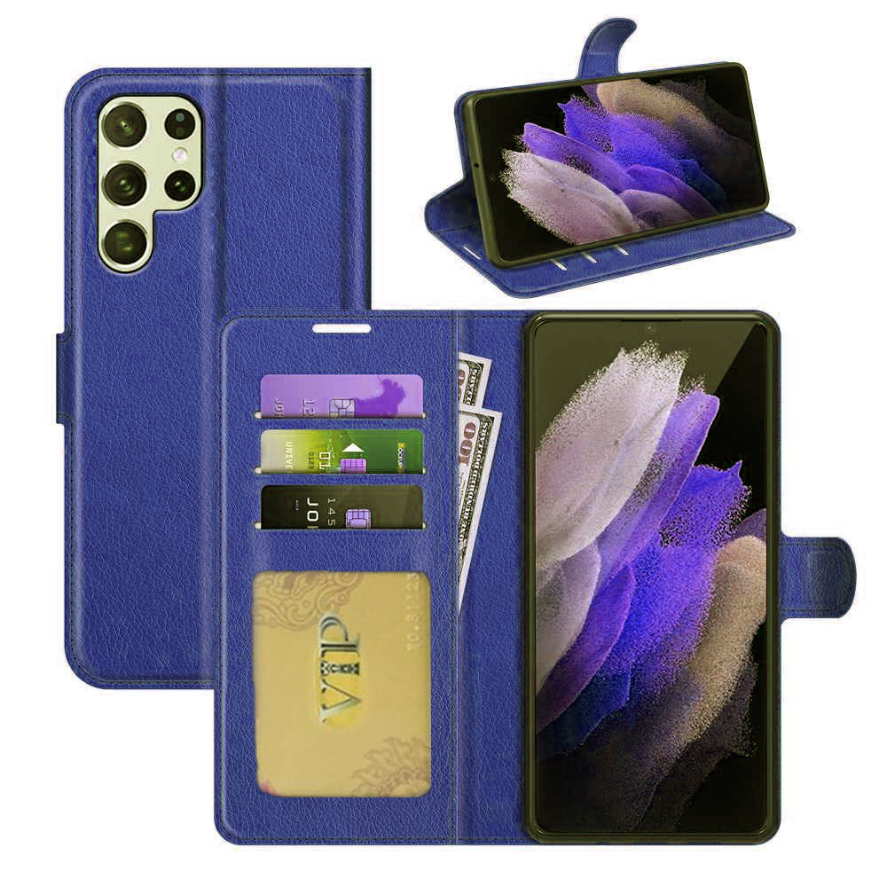 Leather Folio Wallet Case for Samsung Galaxy S25 Ultra