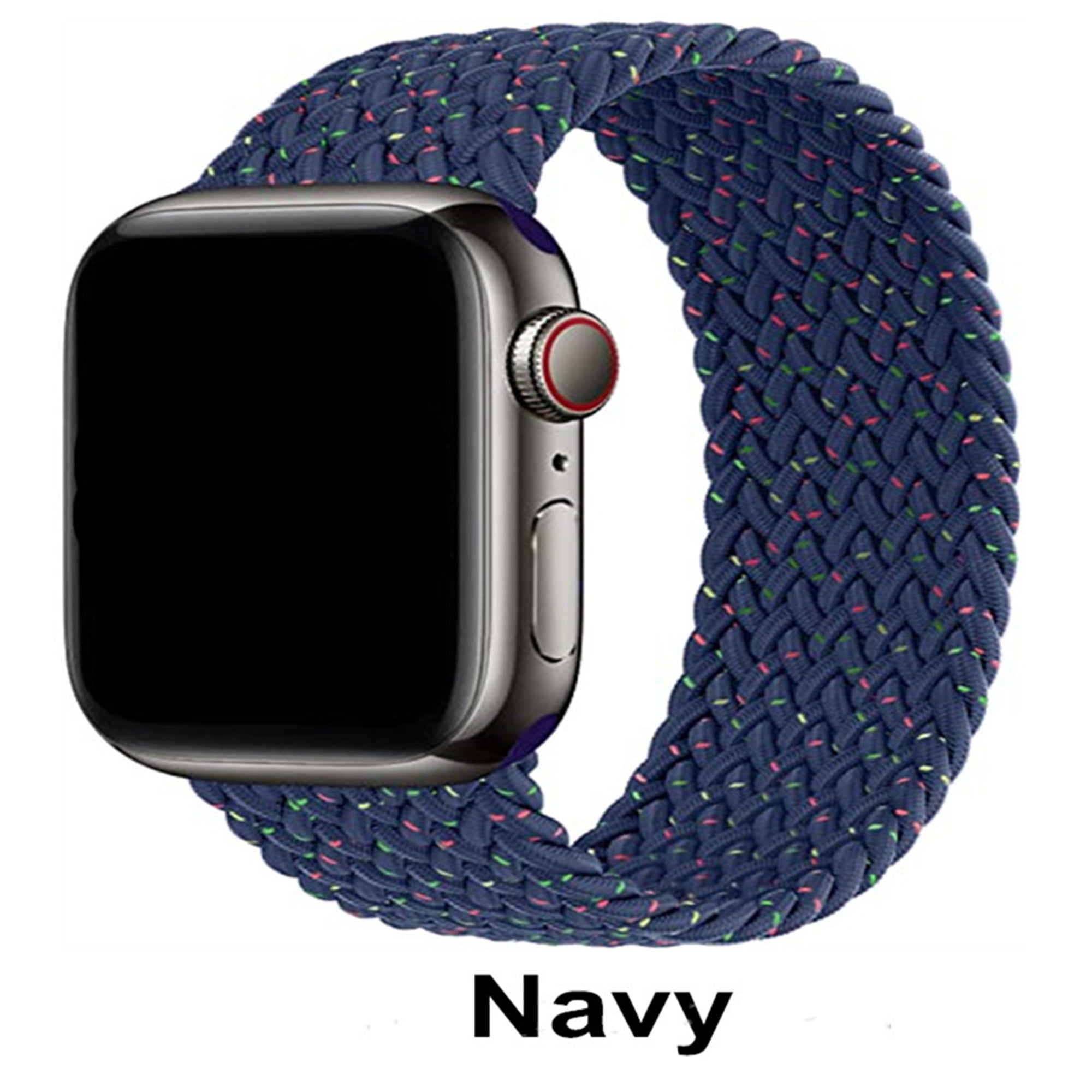 Bracelet de remplacement tressé à boucle solo pour Apple Watch iWatch