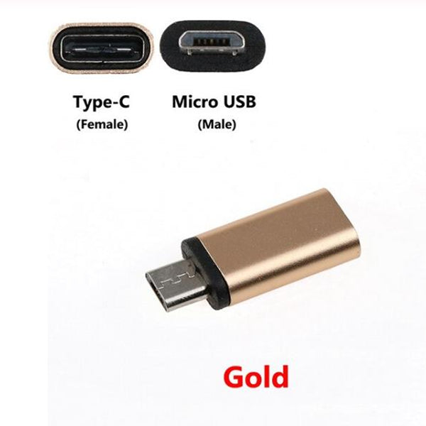 (2 Pack) USB-C Female to Micro USB Male Adapter Connector