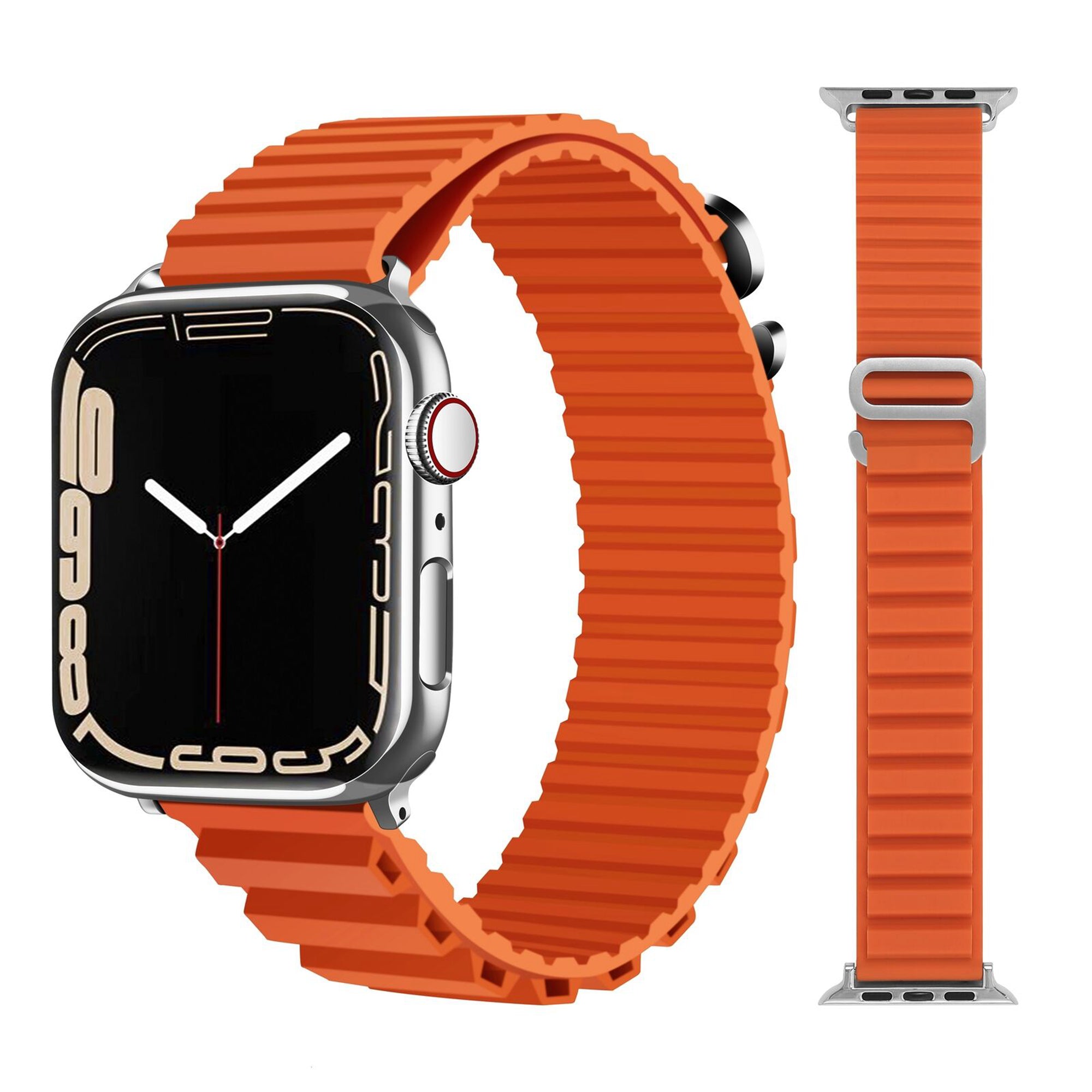 Bracelet de rechange en silicone style alpin et océan pour Apple Watch iWatch