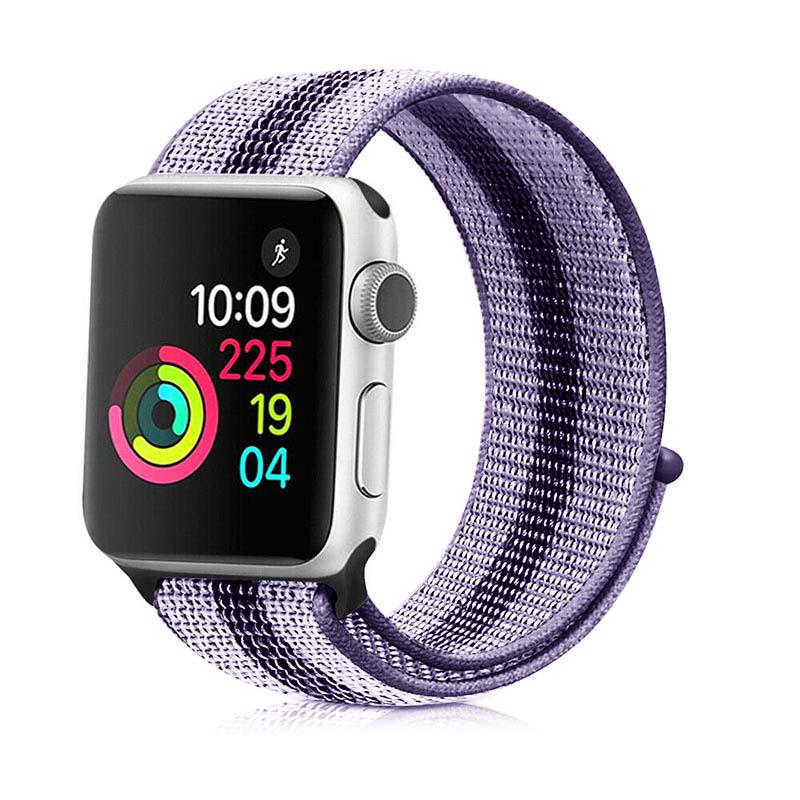 Bracelet de rechange en nylon avec boucle de sport pour Apple Watch iWatch