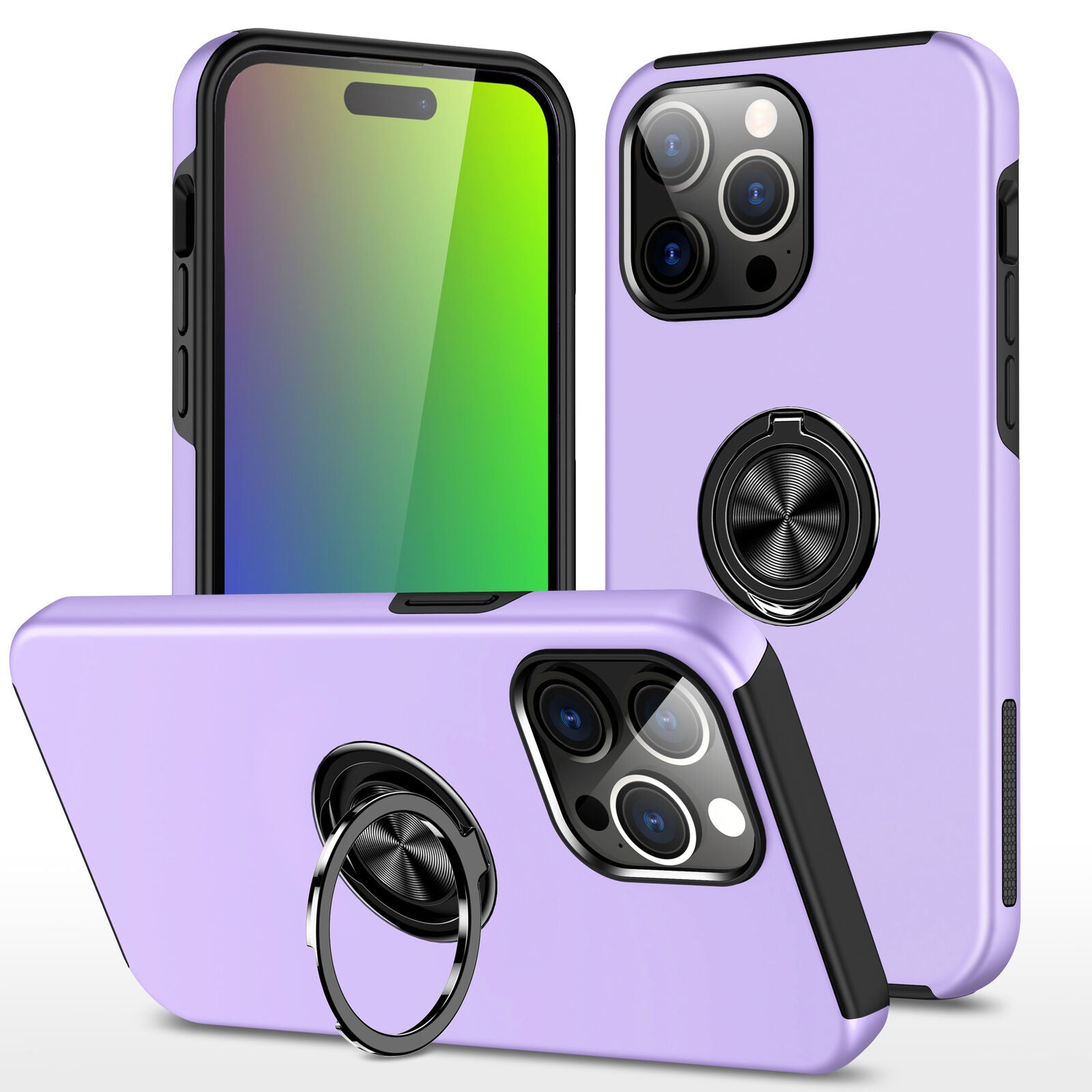 Hybrid Magnetic Invisible Ring Case for iPhone 15 Pro