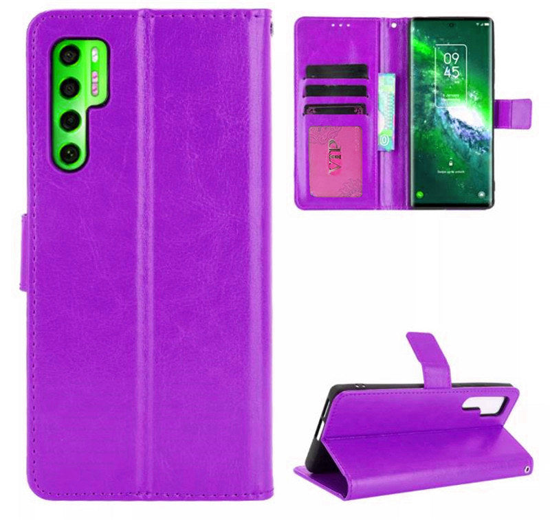 Leather Folio Wallet Case for TCL 20 Pro 5G