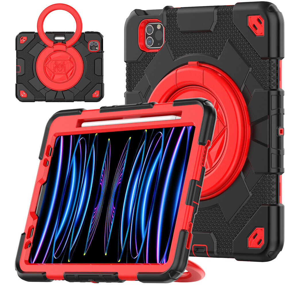 Rugged Defender Ring Kids Case with Strap for iPad Air 4 / 5 (4th / 5th Gen.) / iPad Pro 11