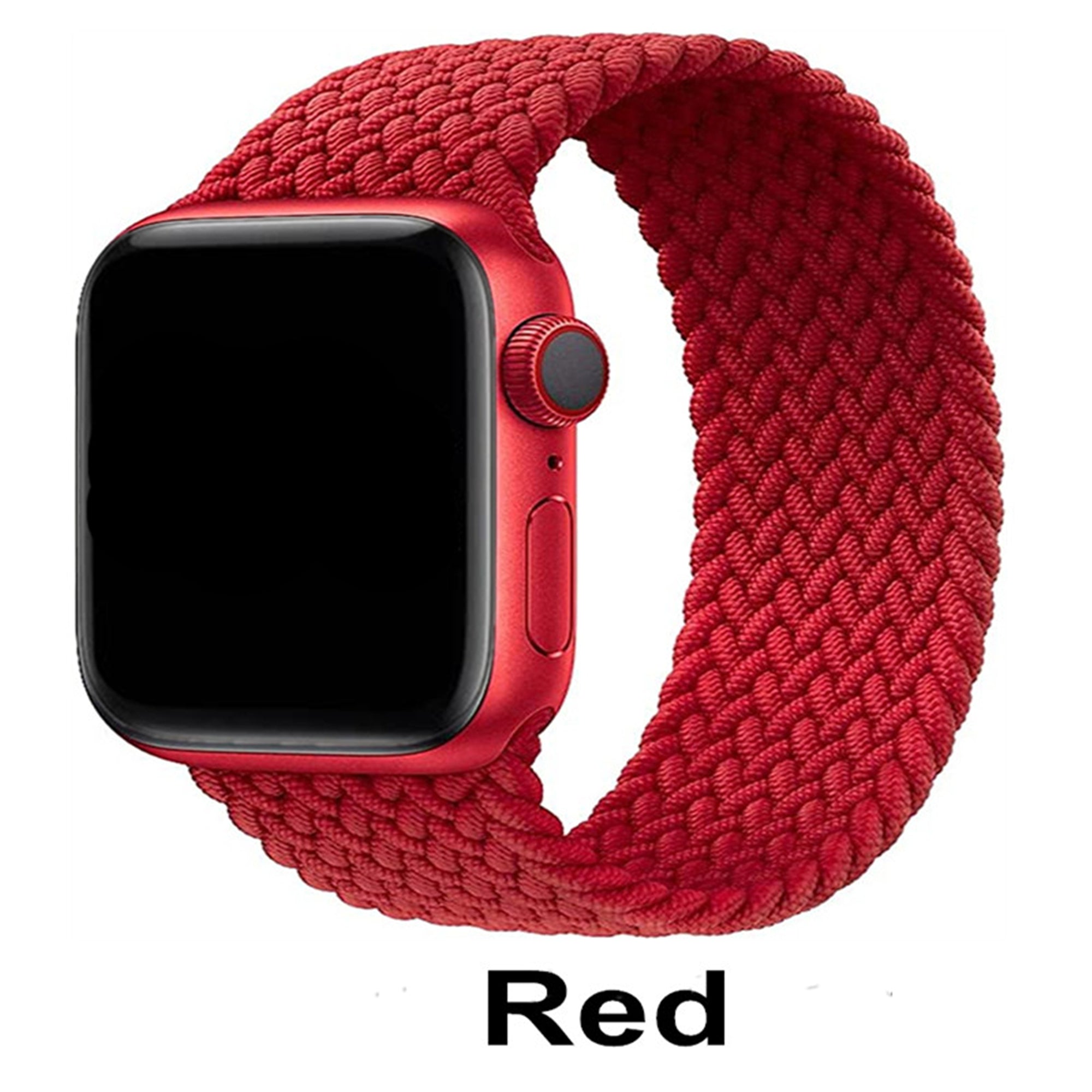 Bracelet de remplacement tressé à boucle solo pour Apple Watch iWatch