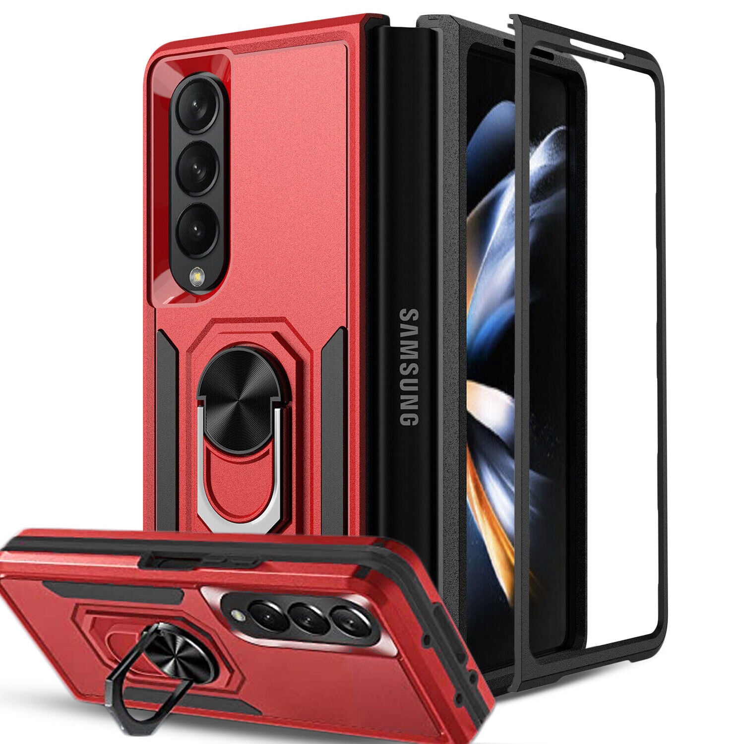 Heavy Duty Ring Case for Samsung Galaxy Z Fold 5 5G