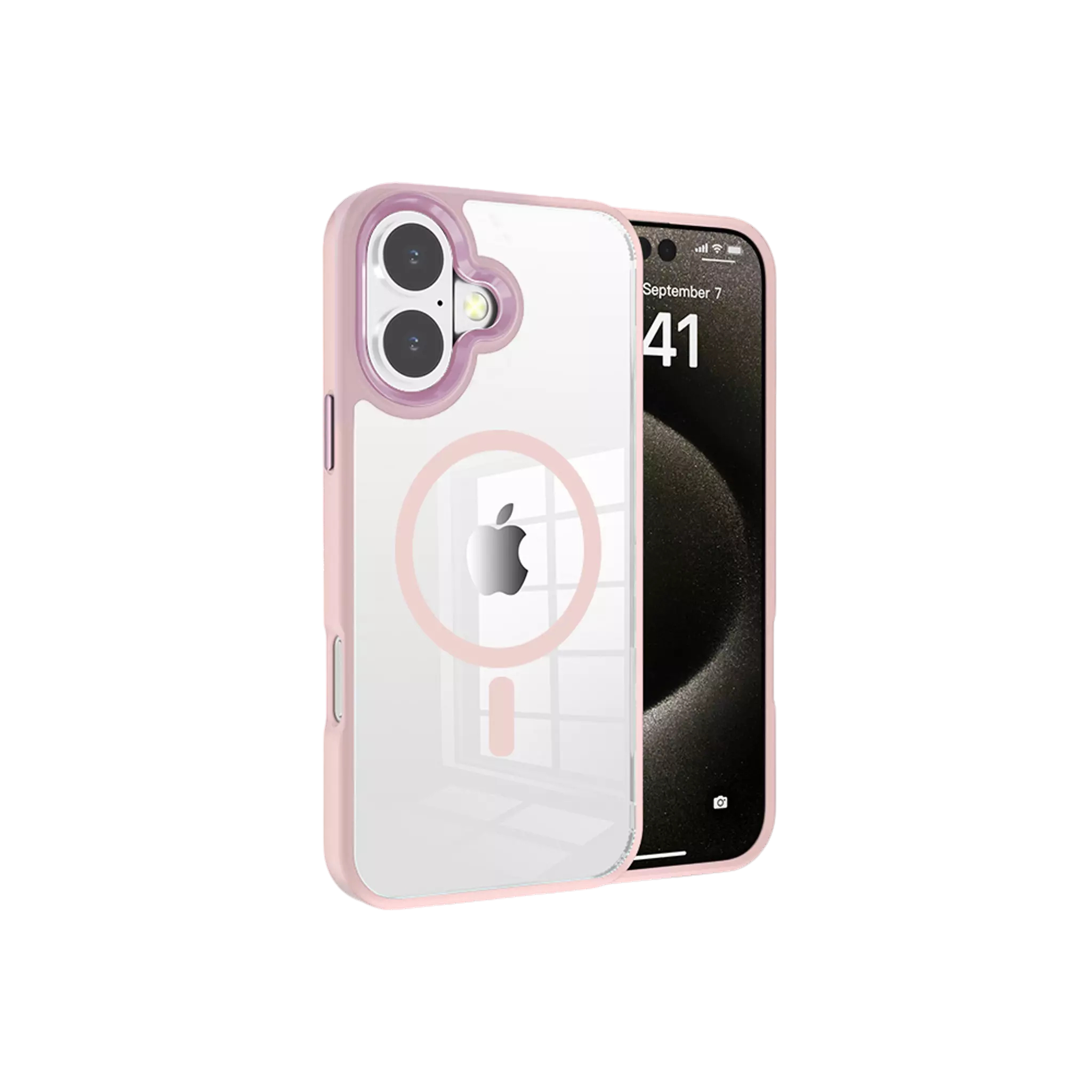 Coque hybride MagSafe transparente pour iPhone 16 Plus